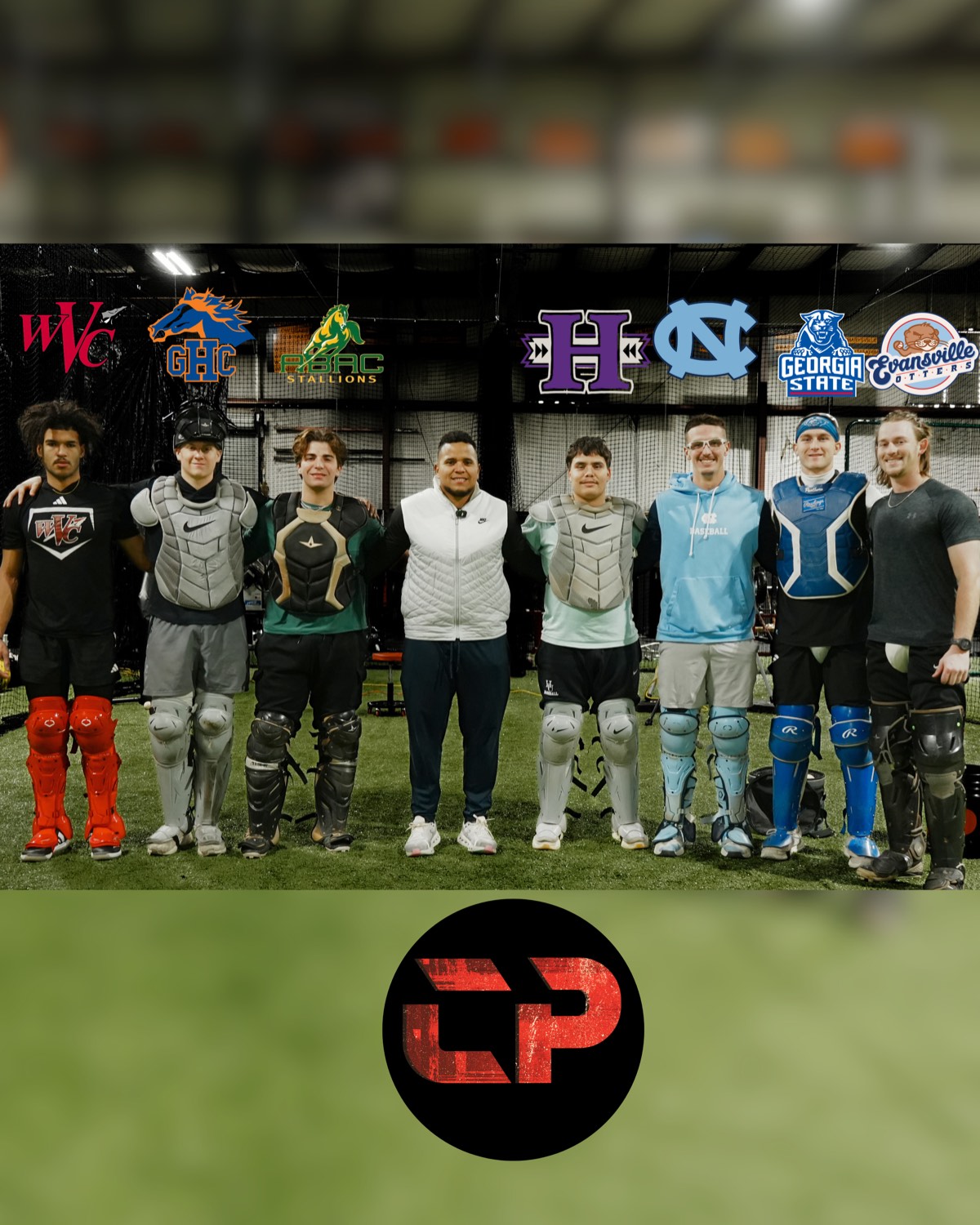 College and advanced catchers together after CATCHPRO group training